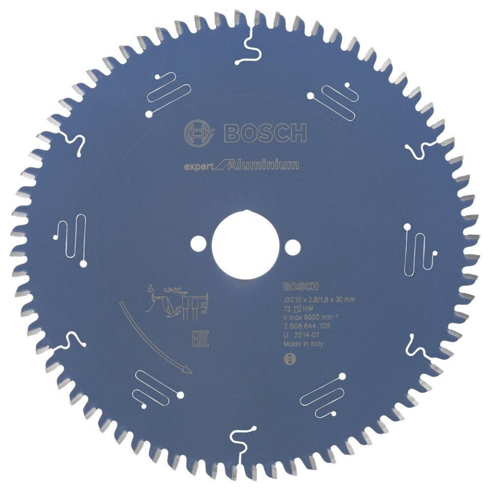 Bosch - Expert Serisi Alüminyum için Daire Testere Bıçağı 210*30 mm 72 Diş