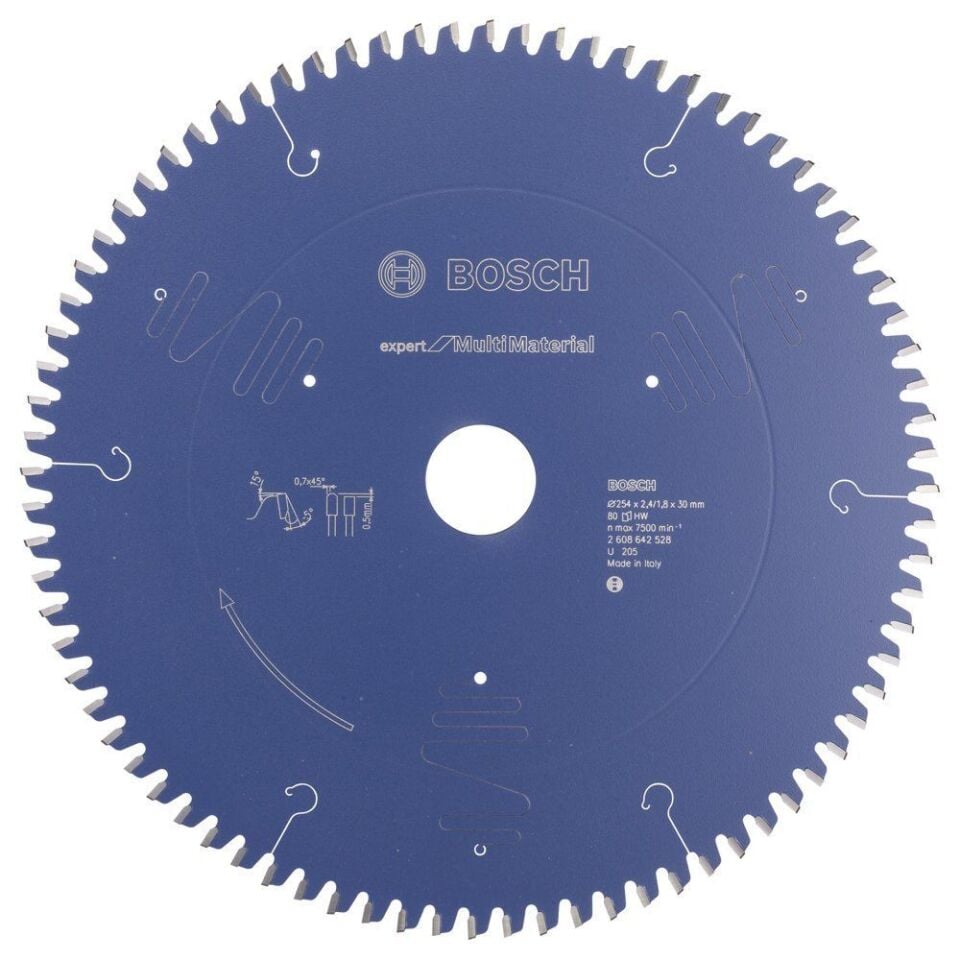 Bosch - Expert Serisi Çoklu Malzeme için Daire Testere Bıçağı 254*30 mm 80 Diş