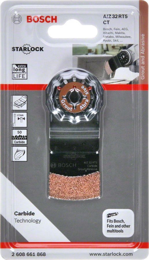 Bosch - Starlock - AIZ 32 RT5 - Carbide RIFF Daldırmalı Testere Bıçağı 50 Kum Kalınlığı 1'li