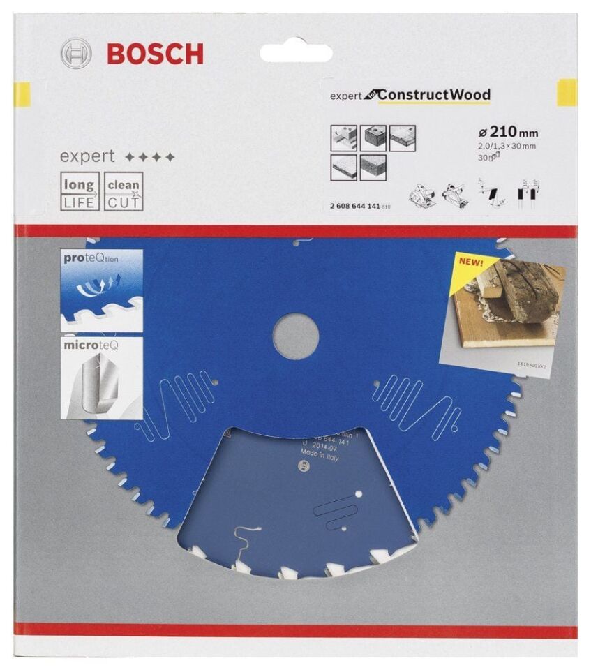 Bosch - Expert Serisi İnşaat Ahşabı için Daire Testere Bıçağı 210*30 mm 30 Diş