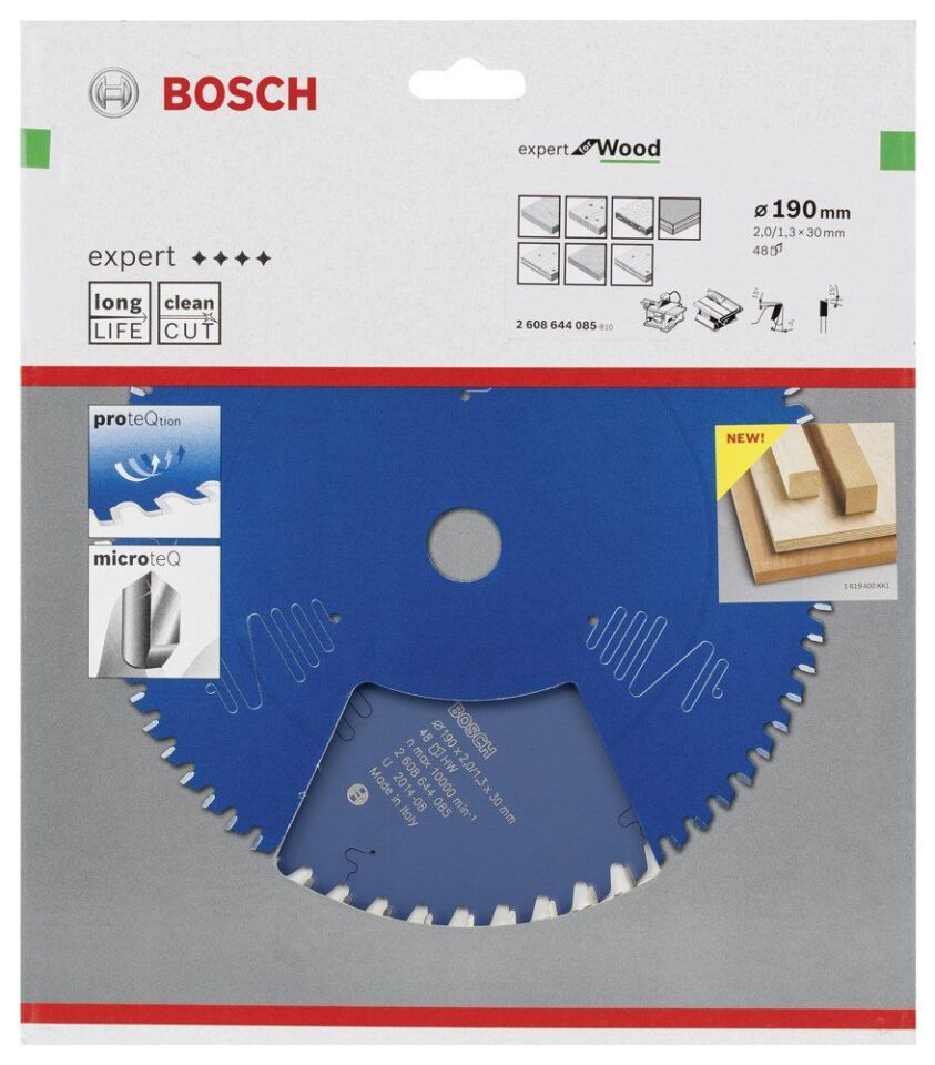 Bosch - Expert Serisi Ahşap için Daire Testere Bıçağı 190*30 mm 48 Diş