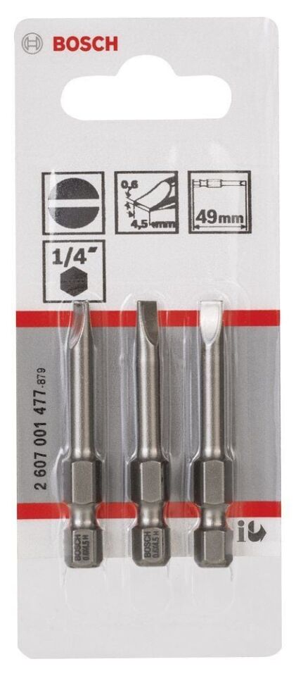 Bosch - Extra Hard Serisi S0,6x4,5*49 mm 3'lü