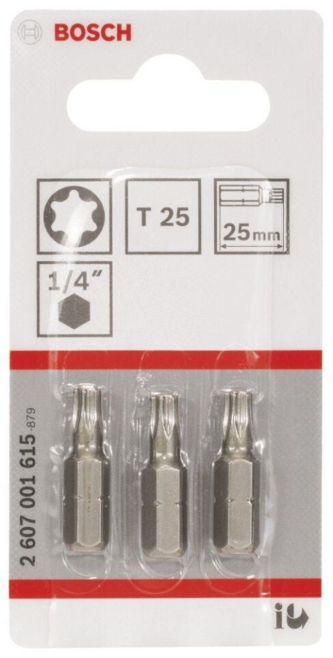Bosch - Extra Hard Serisi Vidalama Ucu T25*25 mm 3'lü