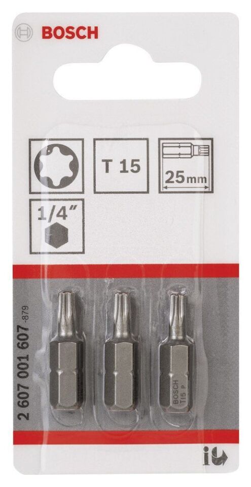 Bosch - Extra Hard Serisi Vidalama Ucu T15*25 mm 3'lü