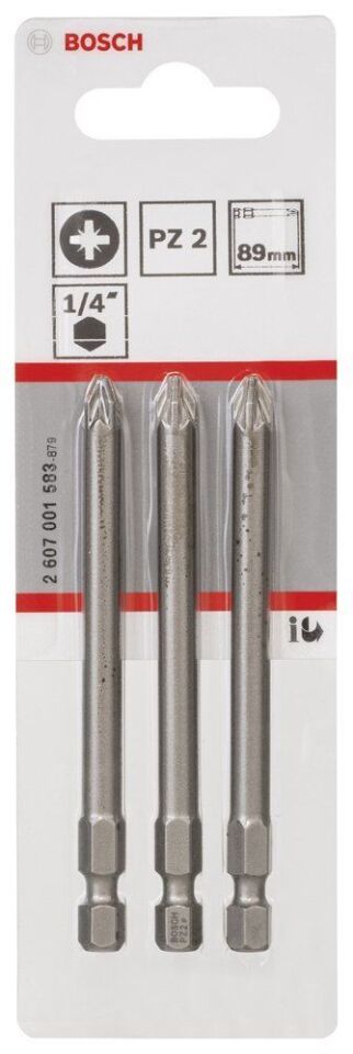 Bosch - Extra Hard Serisi Vidalama Ucu PZ 2*89 mm 3'lü