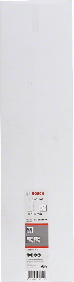 Bosch - Standard Seri Beton İçin 1 1/4'' UNC Girişli Sulu Elmas Karot Ucu 132mm