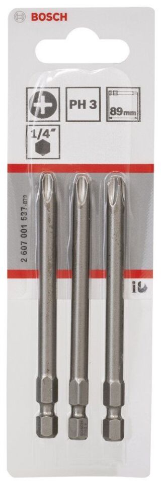 Bosch - Extra Hard Serisi Vidalama Ucu PH3*89 mm 3'lü