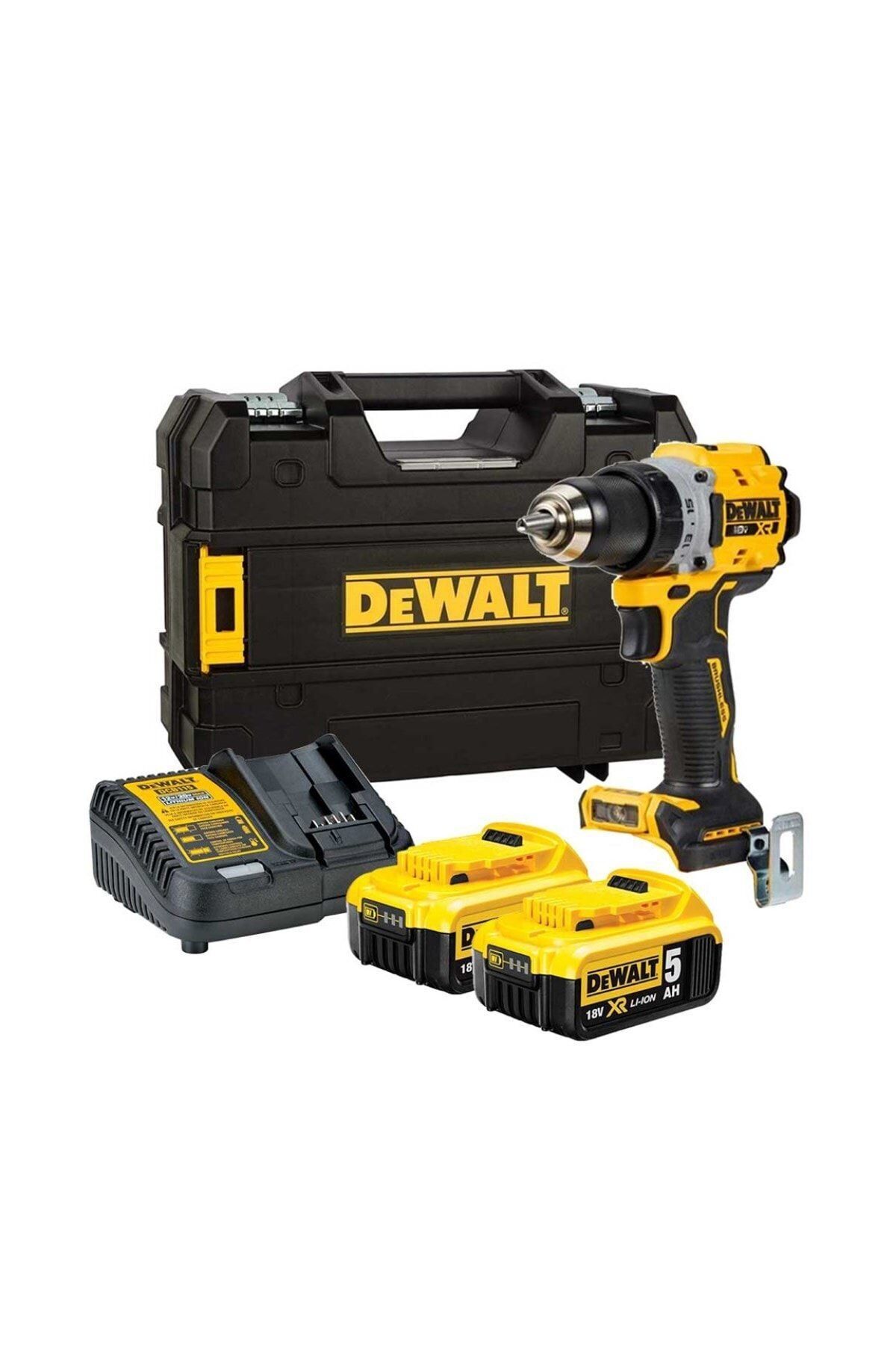 Dewalt DCD800P2T 18V 5.0AH Li-Ion Kömürsüz Çift Akülü Darbesiz Matkap