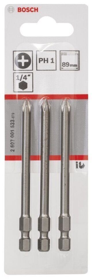 Bosch - Extra Hard Serisi Vidalama Ucu PH1*89 mm 3'lü