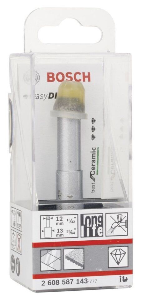 Bosch - Best Serisi, Matkap İçin Seramik Kuru Elmas Delici 12*33 mm