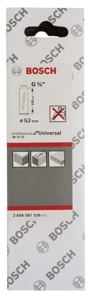 Bosch - Standard Seri G 1/2'' Girişli Kuru Karot Ucu 52*150 mm