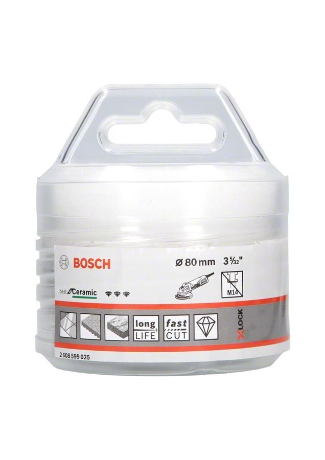 Bosch - X-LOCK - Best Serisi, Taşlama İçin Seramik Kuru Elmas Delici 80*35 mm