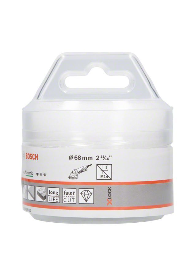 Bosch - X-LOCK - Best Serisi, Taşlama İçin Seramik Kuru Elmas Delici 68*35 mm