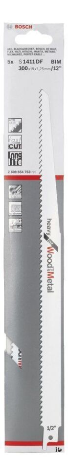 Bosch - Heavy Serisi Ahşap Ve Metal için Panter Testere Bıçağı S 1411 DF - 5'li