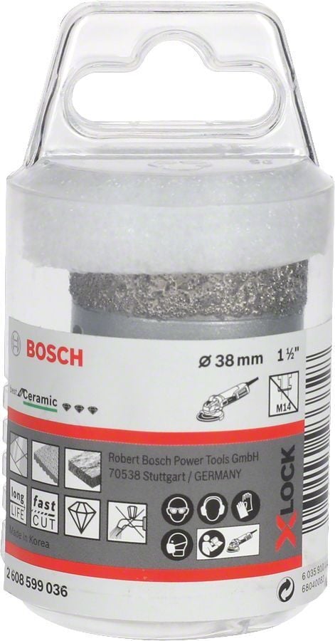 Bosch - X-LOCK - Best Serisi, Taşlama İçin Seramik Kuru Elmas Delici 38*35 mm