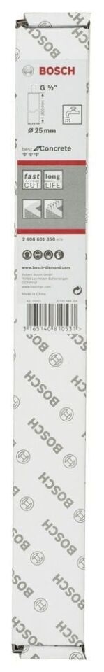 Bosch - Best Serisi Beton İçin 1/2'' Girişli Elmas Sulu Karot Ucu 25 mm