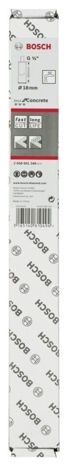 Bosch - Best Serisi Beton İçin 1/2'' Girişli Elmas Sulu Karot Ucu 18 mm