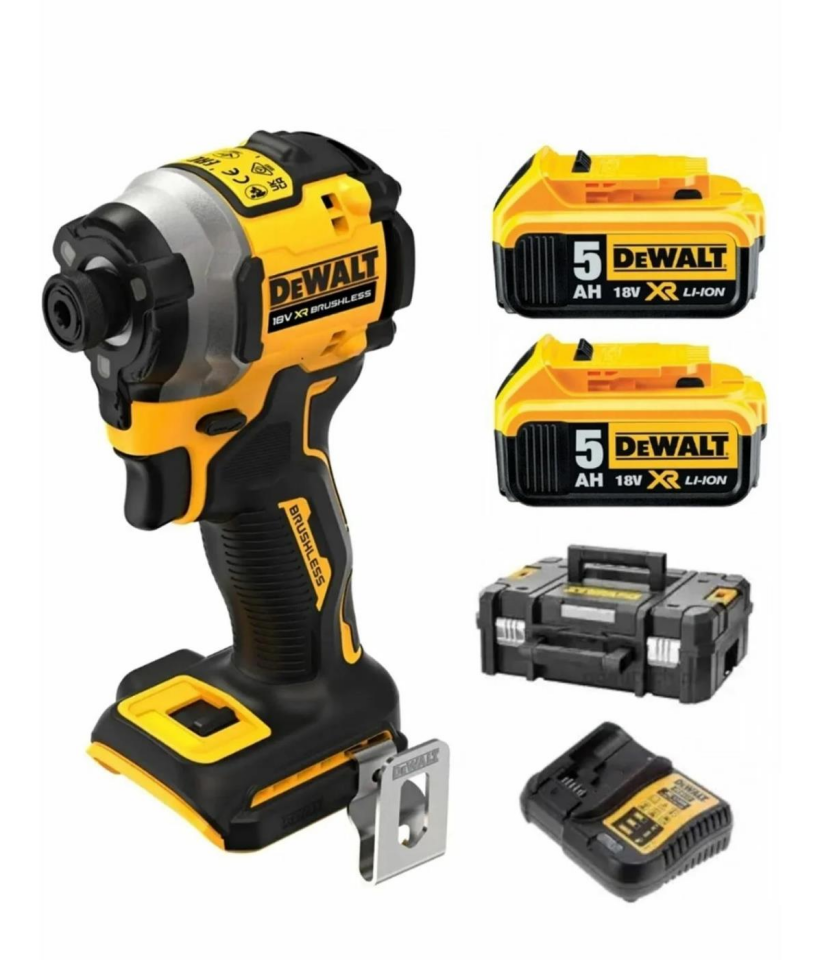 Dewalt Dcf850p2t 18v 5.0ah Li-ion Kömürsüz Çift Akülü Darbeli Tornavida
