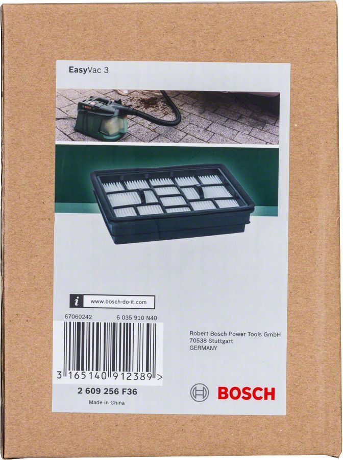 Bosch - Elektrikli Süpürgeler İçin Düz kıvrımlı filtre (EasyVac 3 için uygun)