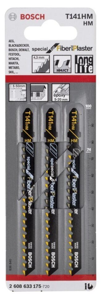 Bosch T 141 HM Special Fiber and Plaster 3'lü