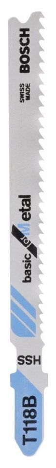 Bosch - Ekonomik Seri Metal İçin T 118 B Dekupaj Testeresi Bıçağı - 25'Li Paket