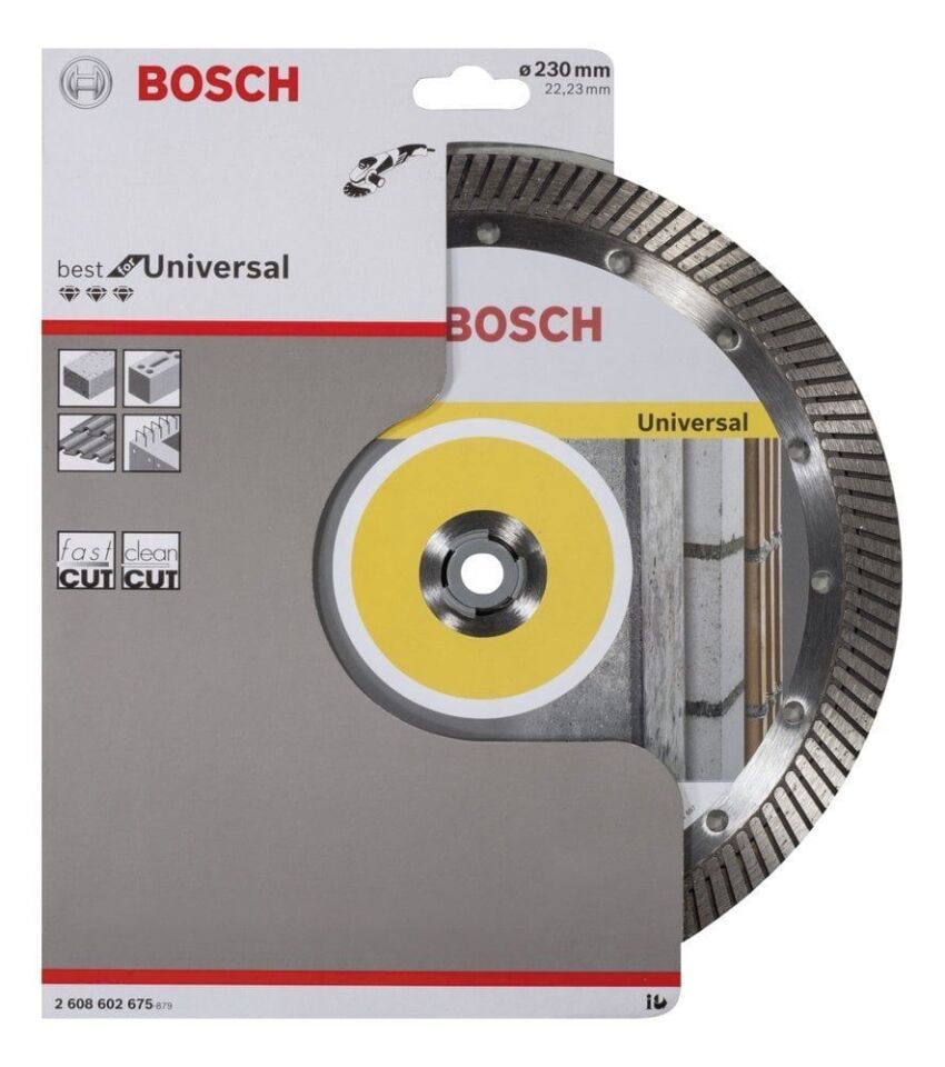 Bosch - Best Serisi Genel Yapı Malzemeleri İçin Turbo Segmanlı Elmas Kesme Diski 230 mm