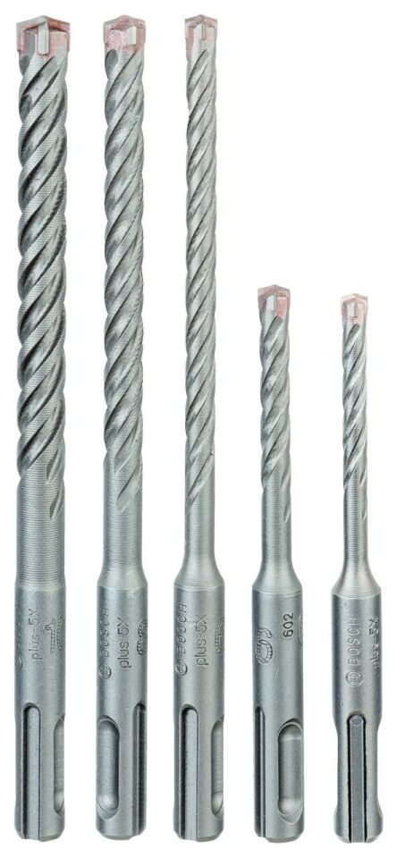Bosch - SDS plus-5X Serisi Kırıcı Delici Matkap Ucu 5 Parça Set (5,6 x 110 mm, 6,8,10 x 160 mm)