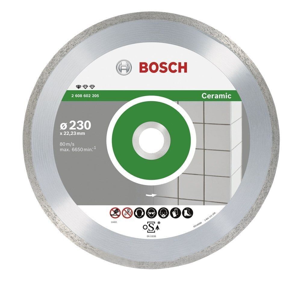 Bosch - Standard Seri Seramik İçin, 9+1 Elmas Kesme Diski Set 230 mm
