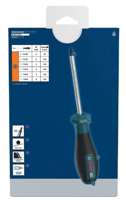 BOSCH PRO TORX DELİKLİ TORNAVİDA SETİ TH 6LI