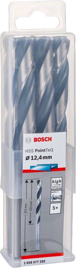 Bosch - HSS-PointeQ Metal Matkap Ucu 12,4 mm 5'li