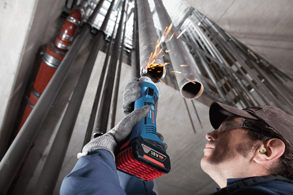 Bosch Professional GGS 18 V-LI 4 Ah Çift Akülü Kalıpçı Taşlama - Lboxx Çantalı