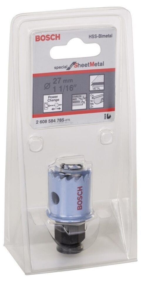 Bosch - Special Serisi Metal Ve Inox Malzemeler için Delik Açma Testeresi (Panç) 27 mm