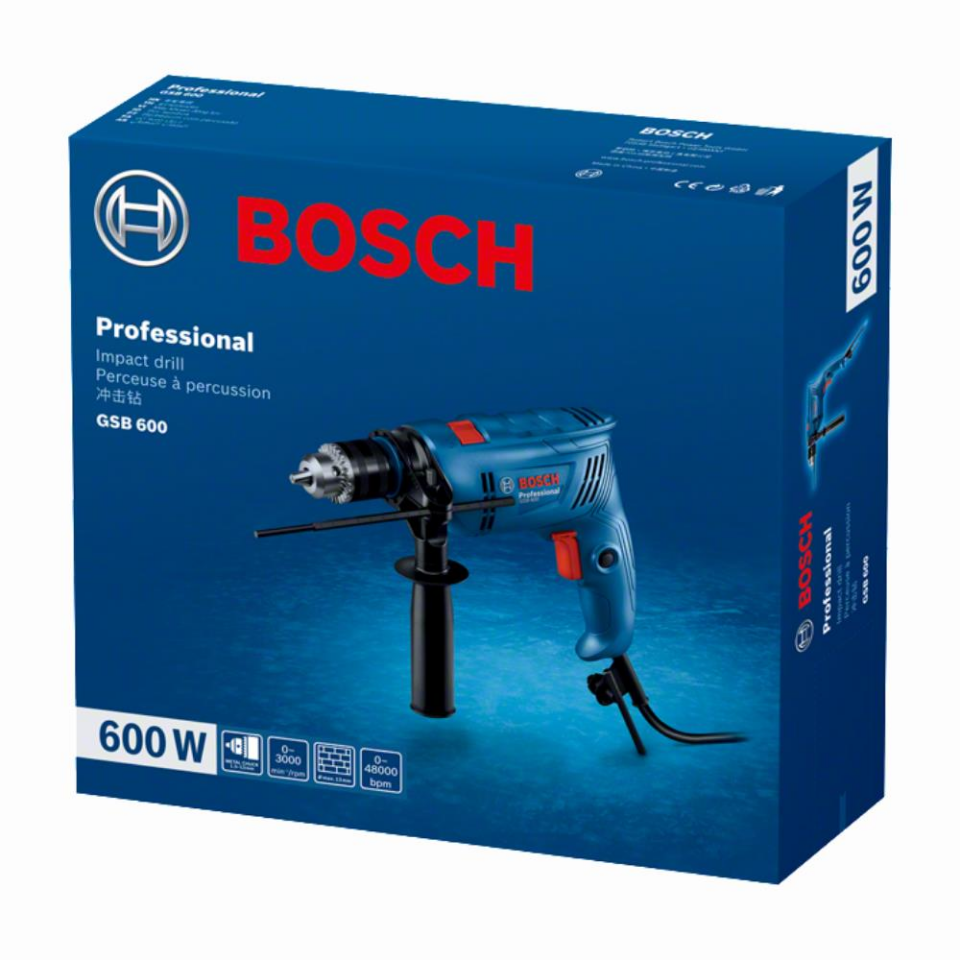 Bosch GSB 600 Darbeli Matkap + 100 Parça Aksesuar