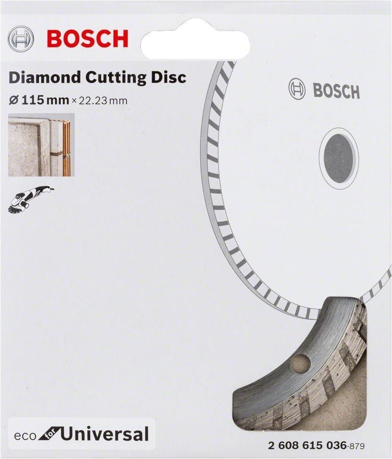 Bosch - Ekonomik Seri Genel Yapı Malzemeleri İçin Elmas Kesme Diski 115 mm Turbo