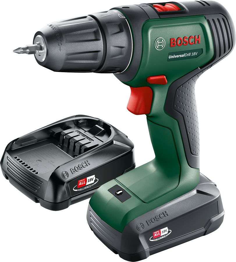 Bosch UniversalDrill 18 Çift Akülü Delme Vidalama Makinesi (2 x 1,5Ah)