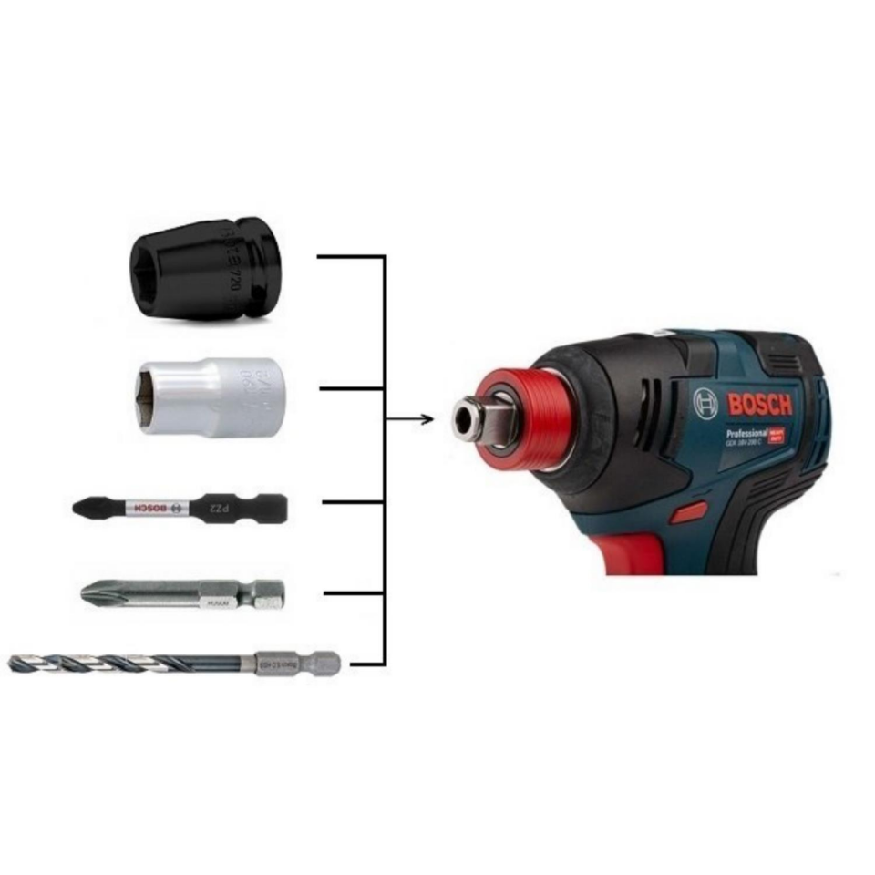 BOSCH GSR 18V-50 + GDX 18V-200 Şarjlı Vidalama ve Delme Seti 2 x 4.0 Amper Çift Akülü