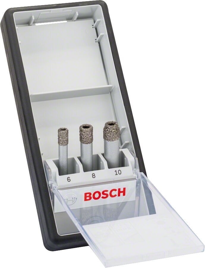 Bosch - Standard Seri, Matkap İçin Seramik Kuru Elmas Delici Seti 3 Parça 6/8/10*33 mm