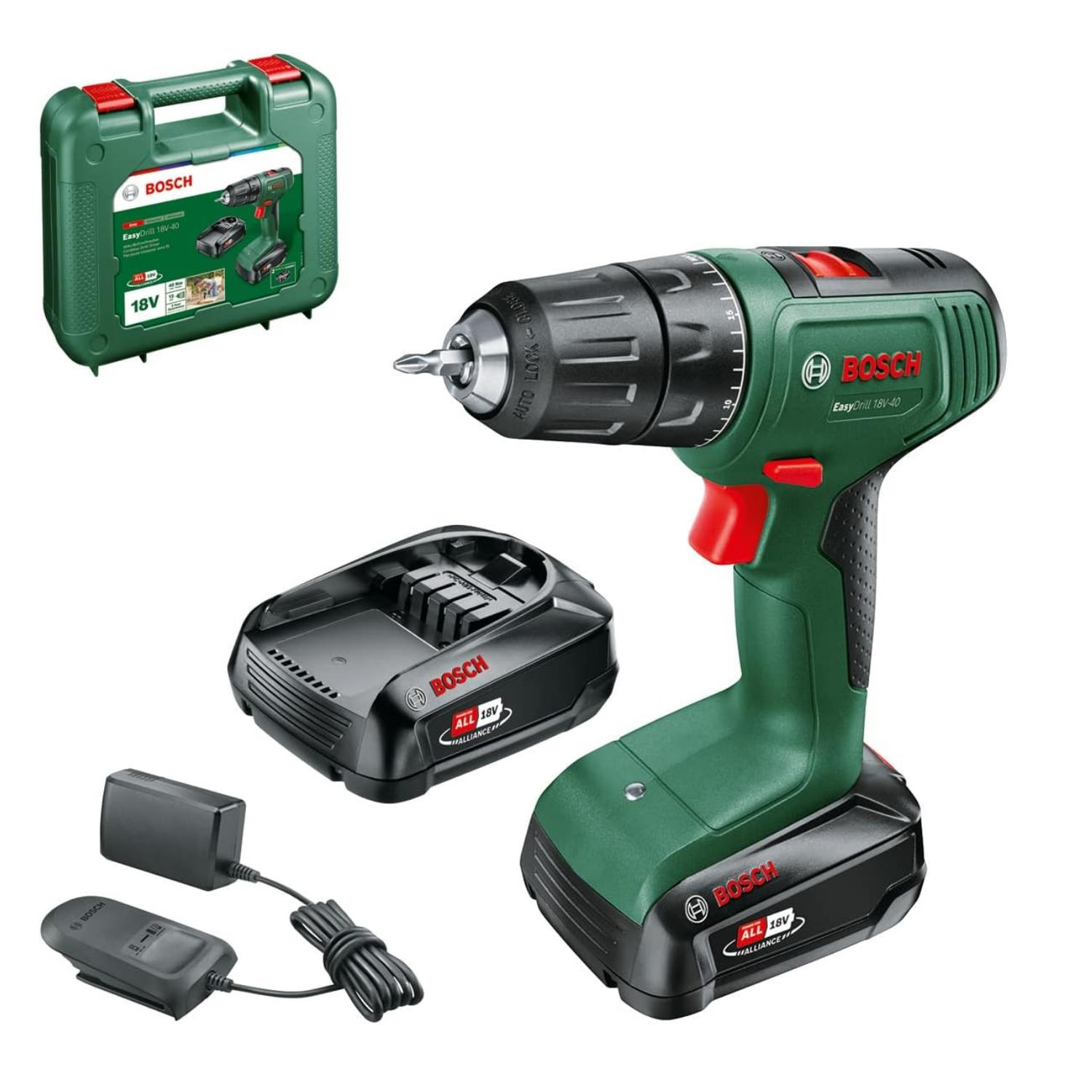 Bosch EasyDrill 18V-40 Çift Akülü 2 Ah Vidalama Makinesi