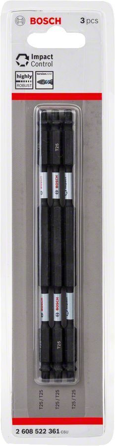 Bosch - Impact Control Serisi Çift Taraflı Vidalama Ucu 3'lü T25 *150mm