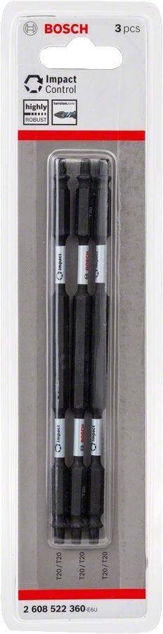 Bosch - Impact Control Serisi Çift Taraflı Vidalama Ucu 3'lü T20 *150mm