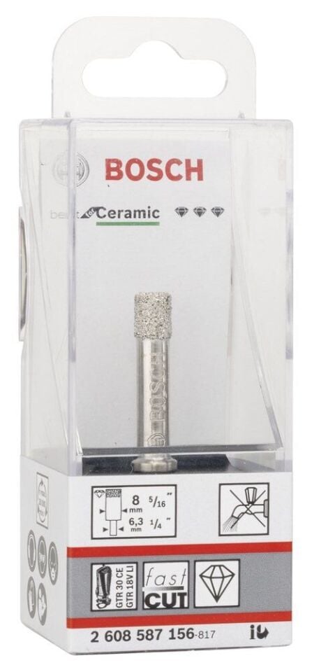Bosch - Best Serisi, GTR 30 İçin Seramik Kuru Elmas Delici 8*35 mm