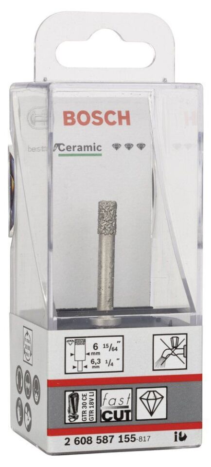 Bosch - Best Serisi, GTR 30 İçin Seramik Kuru Elmas Delici 6*35 mm