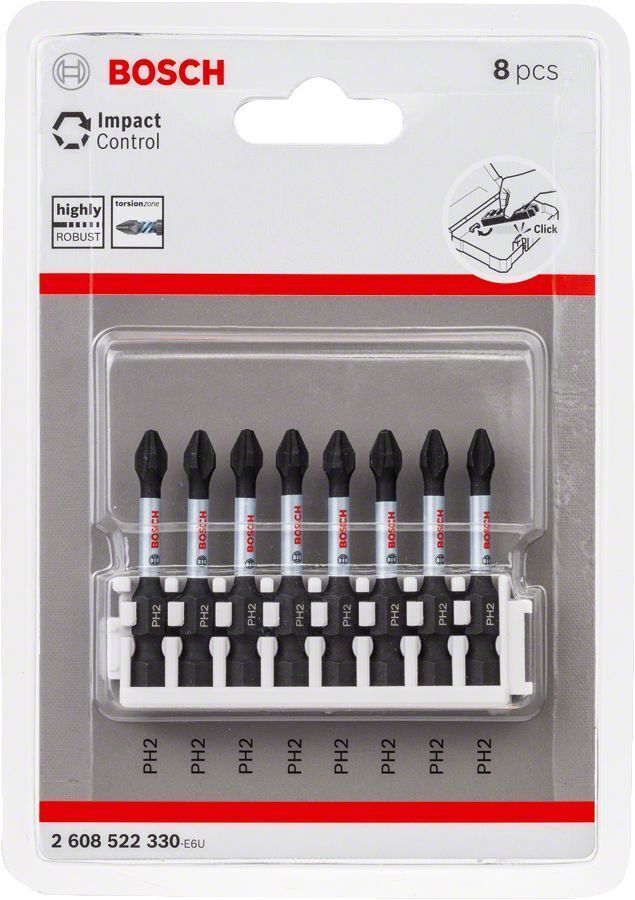 Bosch - Impact Control Serisi Vidalama Ucu 8'li PH2 *50mm