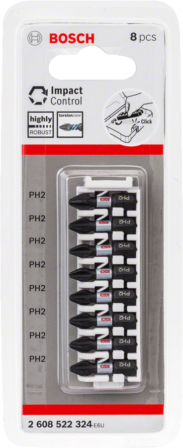 Bosch - Impact Control Serisi Vidalama Ucu 8'li PH2 *25mm