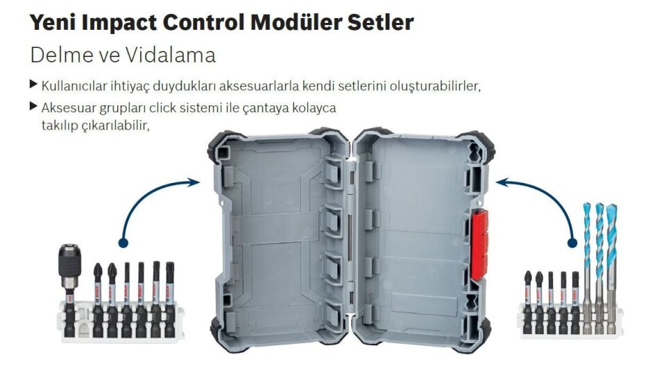 Bosch - Impact Control Serisi Vidalama Ucu 8'li T15/T20x2/T25x2/T30x2/T40 *25mm