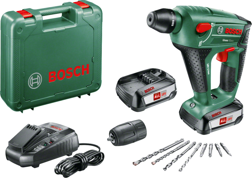 Bosch UNEO MAXX 18 V Çift Akülü Kırıcı Delici (2 x 2,5 Ah)