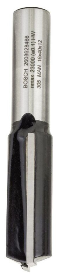 Bosch - Standard Seri Ahşap İçin Çift Oluklu, Sert Metal Ekstra Uzun Düz Freze Ucu 12*16*81mm