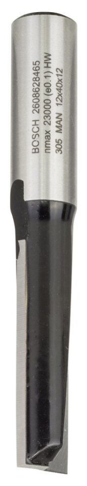 Bosch - Standard Seri Ahşap İçin Çift Oluklu, Sert Metal Ekstra Uzun Düz Freze Ucu 12*12*81mm
