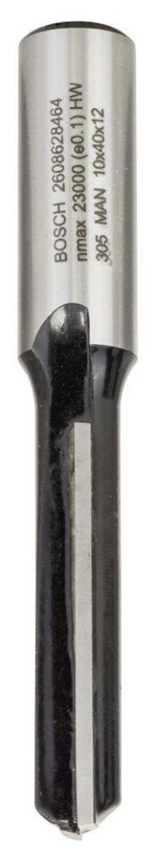 Bosch - Standard Seri Ahşap İçin Çift Oluklu, Sert Metal Ekstra Uzun Düz Freze Ucu 12*10*81mm