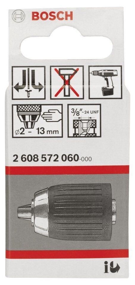 Bosch - 2-13 mm - 3/8''-24 Anahtarsız Mandren
